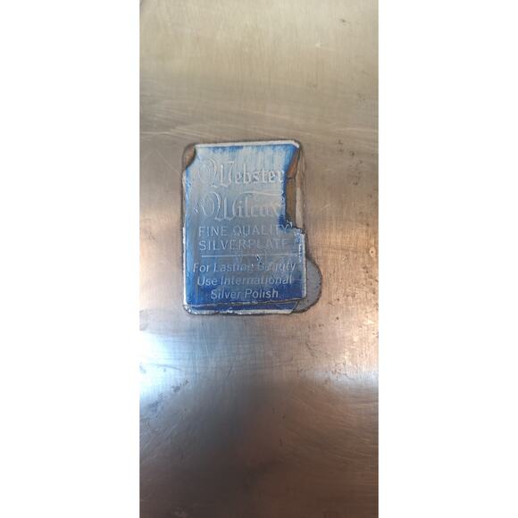 Webster Wilcox International Silverplate Floral Oval Serving Tray 13x7.5 - Picture 3 of 9